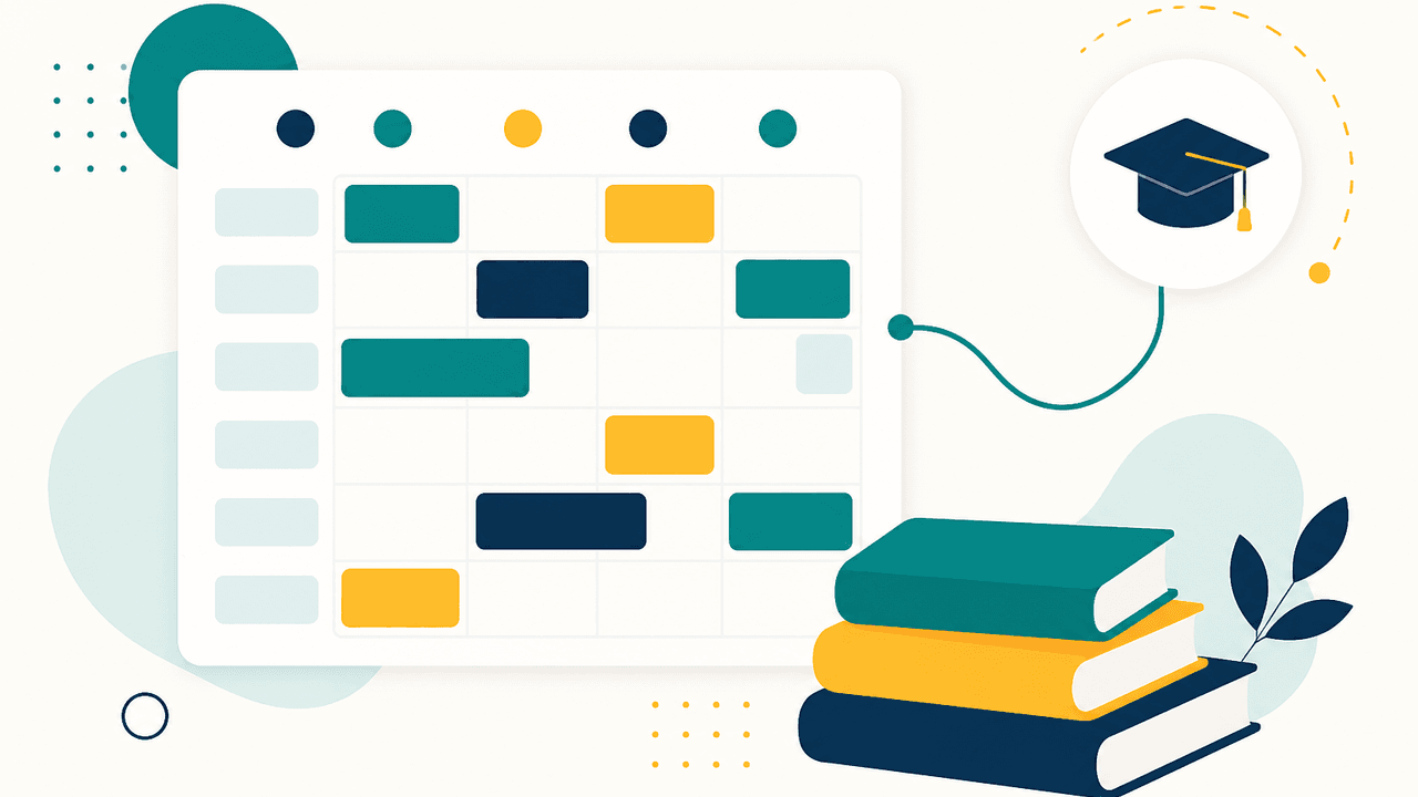 Academic coordinator planning timetable and curriculum
